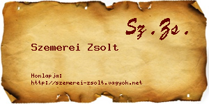 Szemerei Zsolt névjegykártya